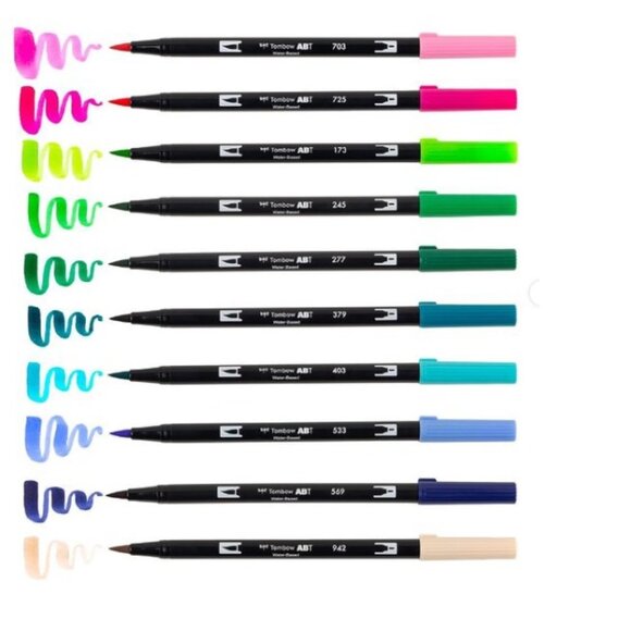 NWT Lilly Pulitzer Exclusive Brush Pen Set - Picture 5 of 5